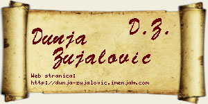 Dunja Zujalović vizit kartica
